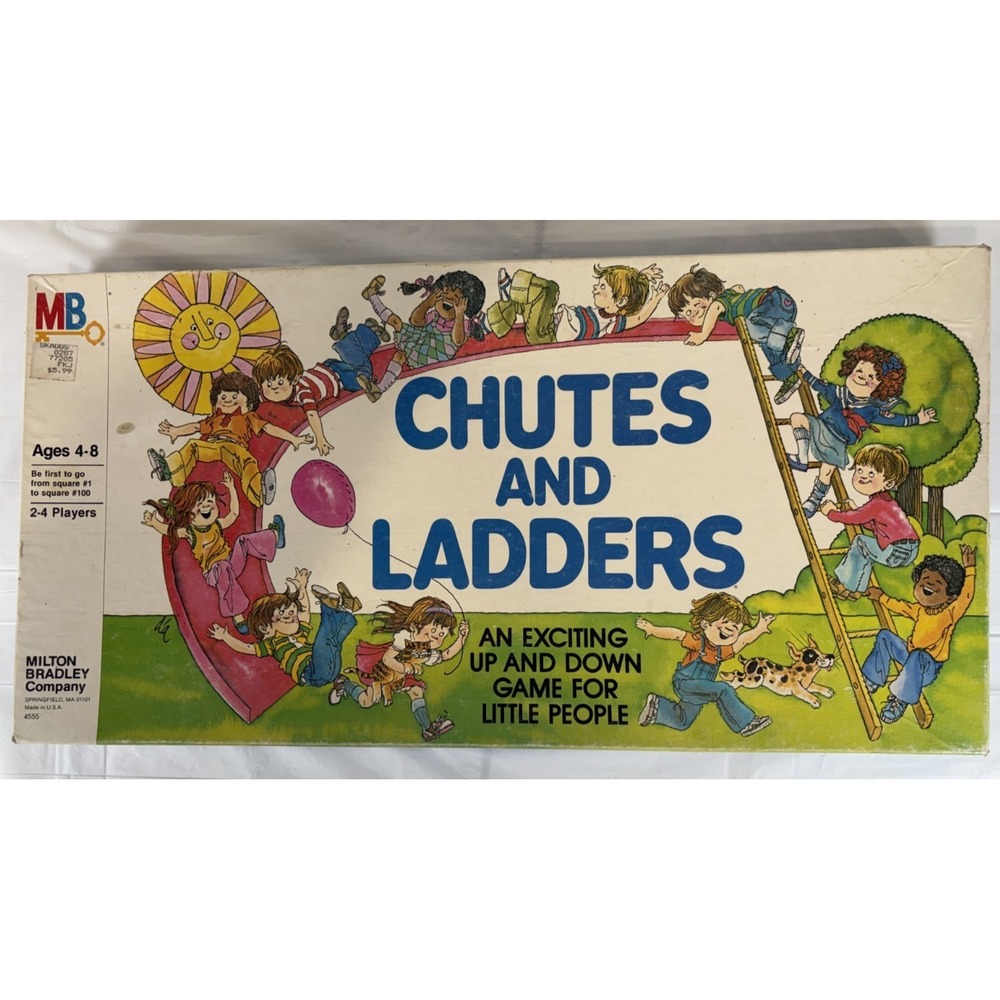 Vintage 1978 Chutes and Ladders Board Game Milton Bradley 100% Complete